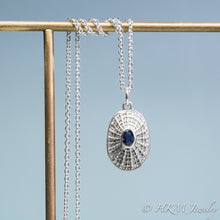 Load image into Gallery viewer, Silver Limpet Shell Birthstone Necklace