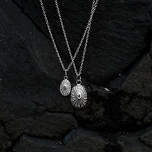Load image into Gallery viewer, limpet shell necklaces cast in silver by hkm jewelry
