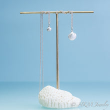 Load image into Gallery viewer, The Little Neck Clam Necklace is made from the molding and casting of a real "clam seed" in solid recycled silver by HKm Jewelry