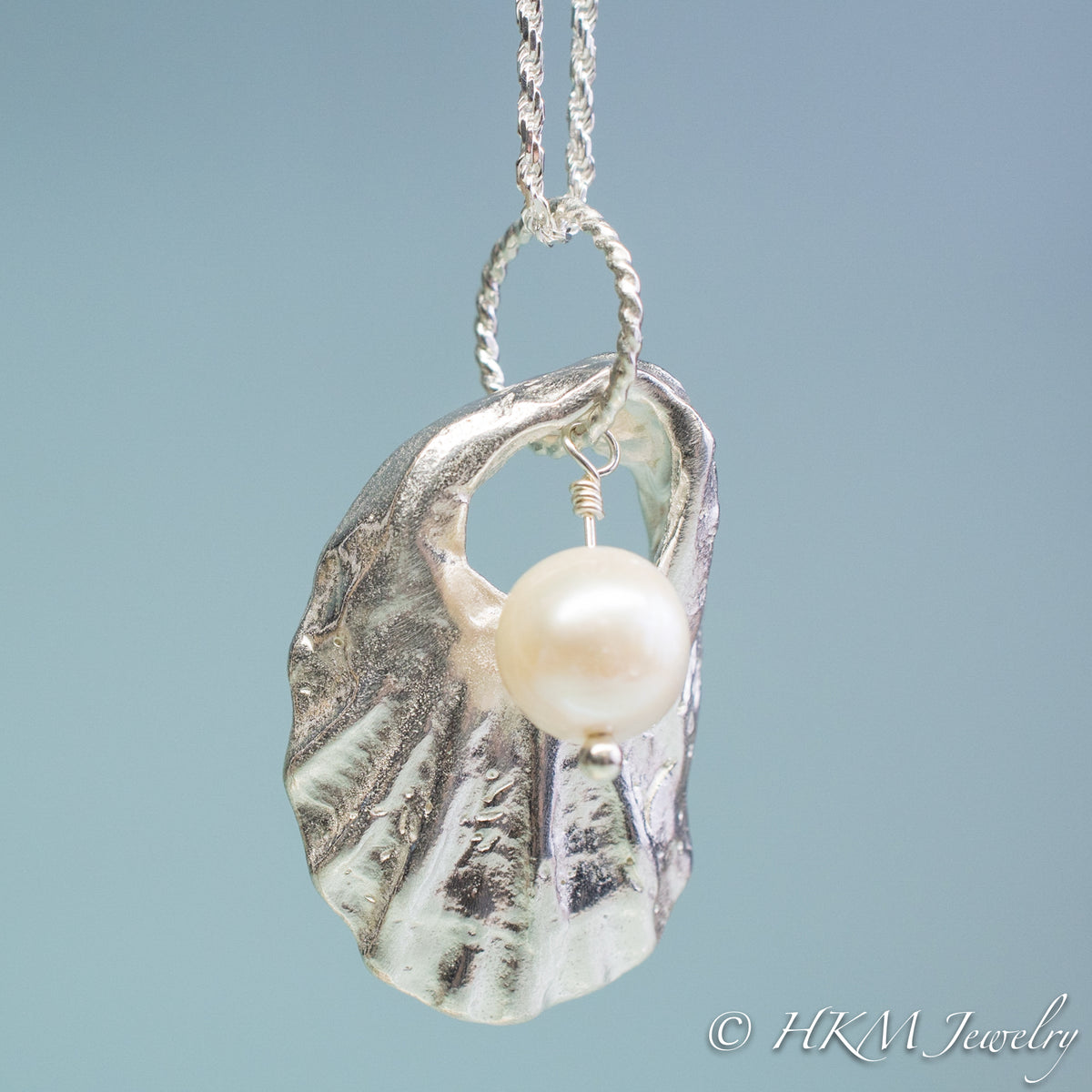 Oyster Pearl Necklace Cast Seashell With Freshwater Pearl