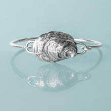 Load image into Gallery viewer, cast solid oyster seed cuff bracelet by hkm jewelry