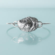 Load image into Gallery viewer, cast solid oyster seed cuff bracelet by hkm jewelry