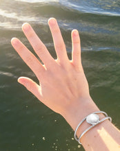 Load image into Gallery viewer, cast silver bay scallop shell worn over the water by hkm jewelry hali maclaren