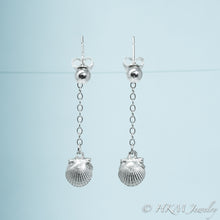 Load image into Gallery viewer, The Mini Scallop Pearl Drop Stud Earrings by HKM JEWELRY
