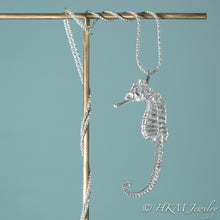 Load image into Gallery viewer, Cast Seahorse Necklace - Cast Silver Statement Piece