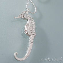 Load image into Gallery viewer, Cast Seahorse Necklace - Cast Silver Statement Piece