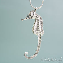 Load image into Gallery viewer, Cast Seahorse Necklace - With Birthstone Option
