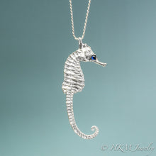 Load image into Gallery viewer, Cast Seahorse Necklace - With Birthstone Option