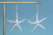 Load image into Gallery viewer, The Starfish Dangle Earrings cast in recycled silver