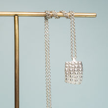 Load image into Gallery viewer, cast silver urchin test shard in recycled silver by hkm jewelry