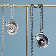 Load image into Gallery viewer, back of channelled whelk top necklace by hkm jewelry