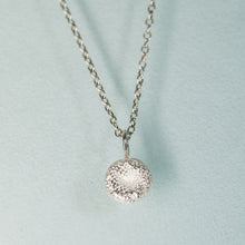 Load image into Gallery viewer, cast silver dandelion wishy seed pod necklace by hkm jewelry