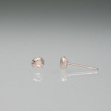 Load image into Gallery viewer, make a wish earrings, cast silver dandelion seed pad studs by hkm jewelry

