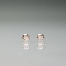 Load image into Gallery viewer, make a wish earrings, cast silver dandelion seed pad studs by hkm jewelry