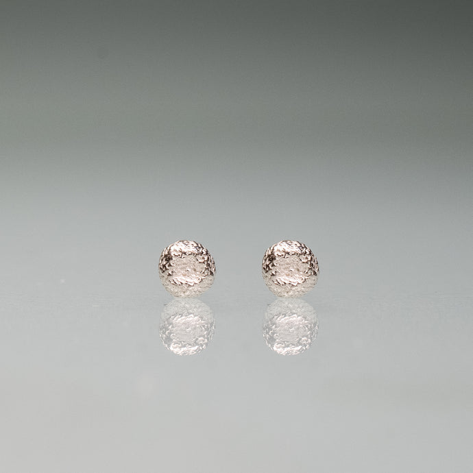 make a wish earrings, cast silver dandelion seed pad studs by hkm jewelry