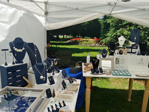 hkm Jewelry booth outdoors at the Cape May MAC center Hops Festival 2019