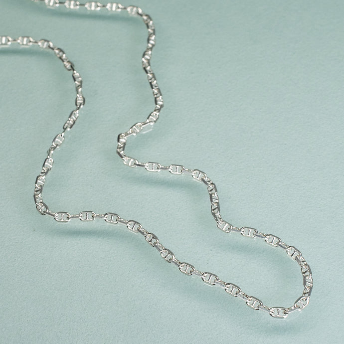 4mm anchor chain in sterling silver