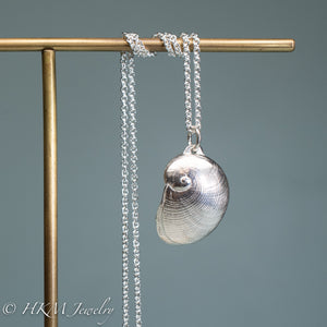 Baby's Ear Necklace in polished finish by hkm jewelry