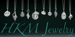 cast silver sea shell necklace logo HKM Jewelry