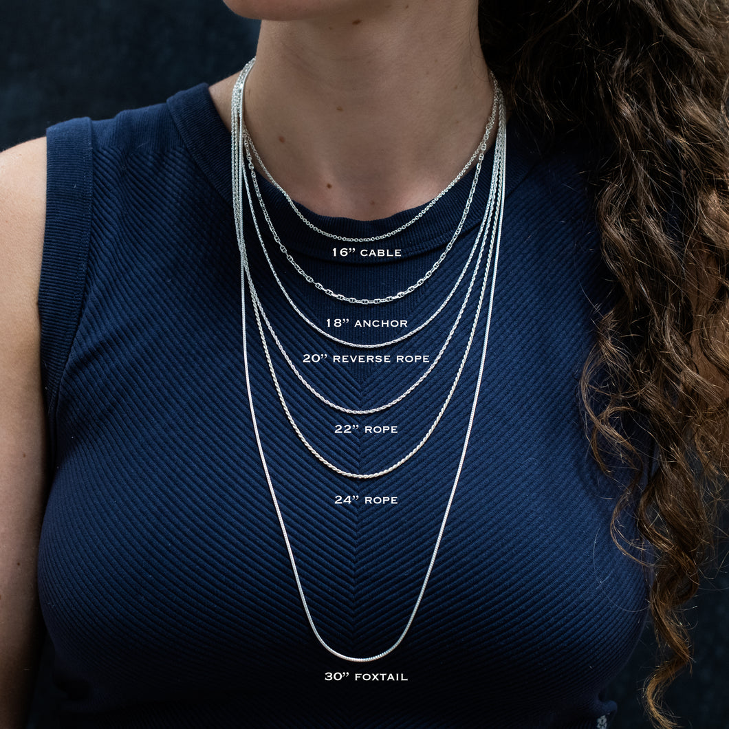 all fancy chain lengths by hkm jewelry on the model 16