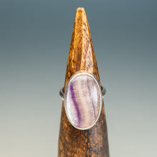 Load image into Gallery viewer, Bezel Set Oval Fluorite Ring
