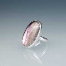 Load image into Gallery viewer, Bezel Set Oval Fluorite Ring
