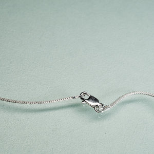 lobster clasp on sterling silver foxtail chain made in italy