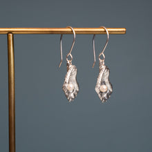 Load image into Gallery viewer, Oyster With A Pearl Earrings - Kitten's Paw Dangles
