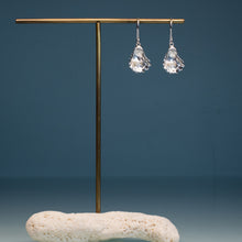 Load image into Gallery viewer, Oyster With A Pearl Earrings - Kitten's Paw Dangles
