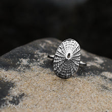 Load image into Gallery viewer, Large cast keyhole limpet shell ring by hkm jewelry in polished finish
