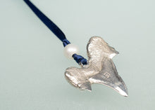Load image into Gallery viewer, Cast Silver or Bronze Mackerel Shark Tooth Ornament
