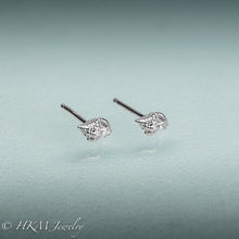 Load image into Gallery viewer, Florida Rock Snail seashell stud earrings in silver by hkm jewelry
