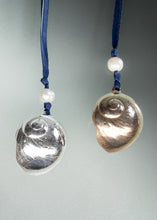 Load image into Gallery viewer, Cast Silver or Bronze Moon Snail Shell Ornament
