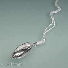 Load image into Gallery viewer, large cast silver oliva sayana - Lettered Olive necklace by hkm jewelry in sterling silver
