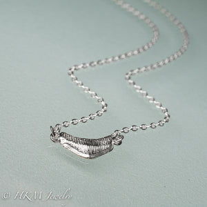 aetobatus narinari - Eagle Ray mouth plate fossil cast in silver as a bar necklace by hkm jewelry