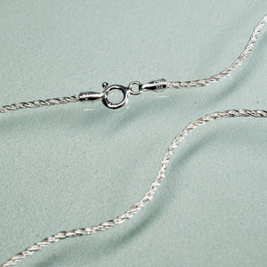 spring ring clasp on sterling silver Reverse Double Rope Chain made in Italy