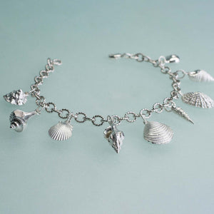 Seashell Charm Bracelet - Sterling Silver