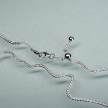 Load image into Gallery viewer, adjustable spiga wheat chain in sterling silver made in Italy

