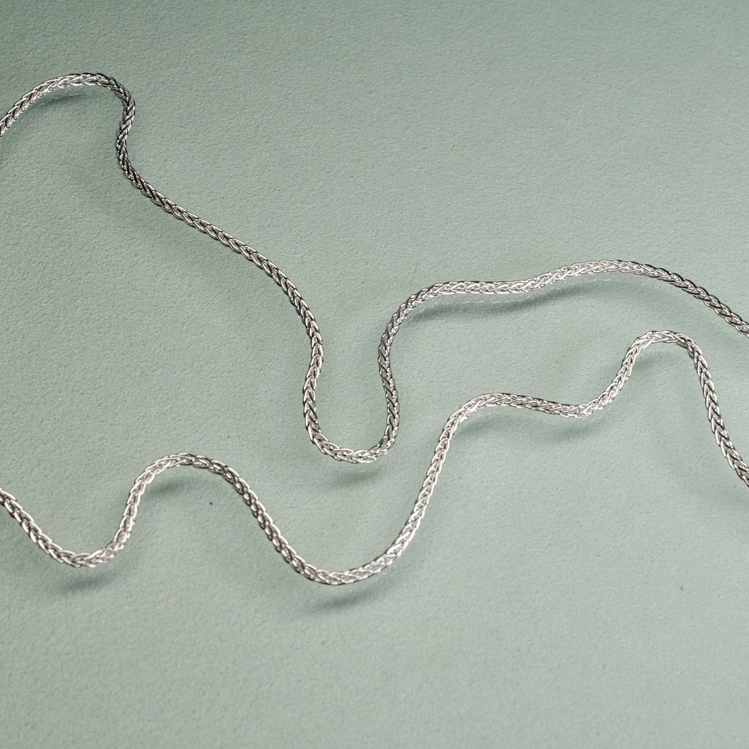 spiga wheat chain in sterling silver made in Italy