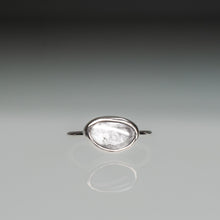 Load image into Gallery viewer, Tumble Polished Cape May Diamond Stacking Ring in Sterling Silver
