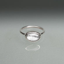 Load image into Gallery viewer, Tumble Polished Cape May Diamond Stacking Ring in Sterling Silver

