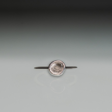 Load image into Gallery viewer, Tumble Polished Cape May Diamond Stacking Ring in Sterling Silver
