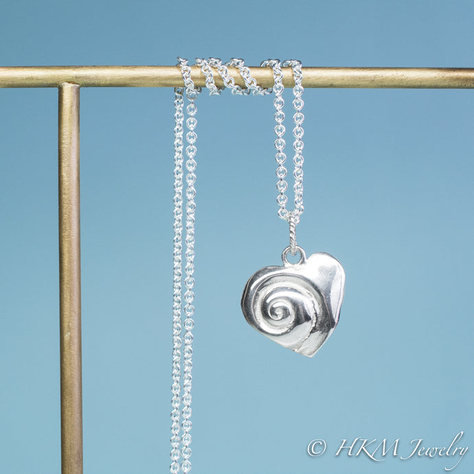 Heart of the Sea moon snail necklace by hkm jewelry