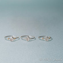 Load image into Gallery viewer, raw cape may diamond rings with wrapped knot details in 14k gold and silver by hkm jewelry 
