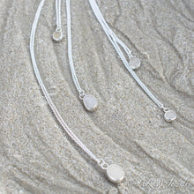 Load image into Gallery viewer, cape may diamond necklaces bezel set in sterling silver by hkm jewelry
