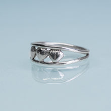 Load image into Gallery viewer, Clam Bar Ring - Cast Silver Shells Open Band
