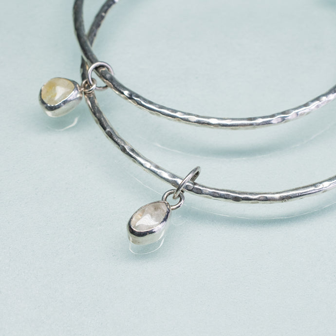 cape may diamond charm bracelet bangle by HKM jewelry