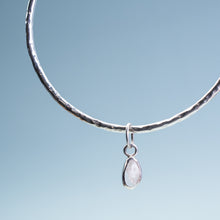 Load image into Gallery viewer, cape may diamond bezel set charm bangle in sterling by hkm jewelry

