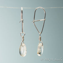 Load image into Gallery viewer, Cape May Diamond beach pebbles tumbled and drilled for the swivel hook earrings by hkm jewelry
