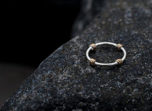 Lifesaver Ring Band - Silver and Gold Kisby Ring